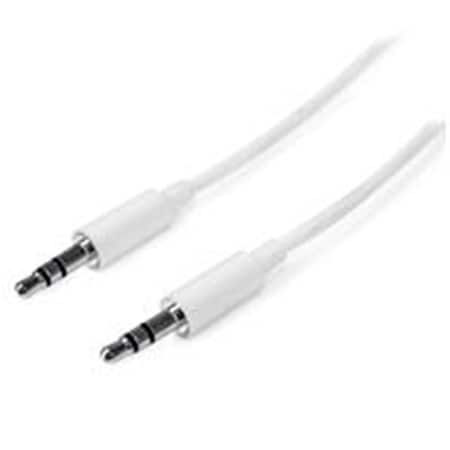 Dynamicfunction 1m Slim 3.5mm Stereo Audio Cable Male to Male Cable, White DY167678